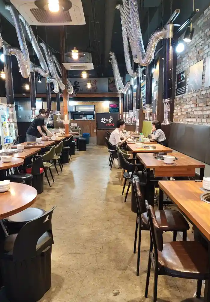 한마음 정육식당 실내 풍경