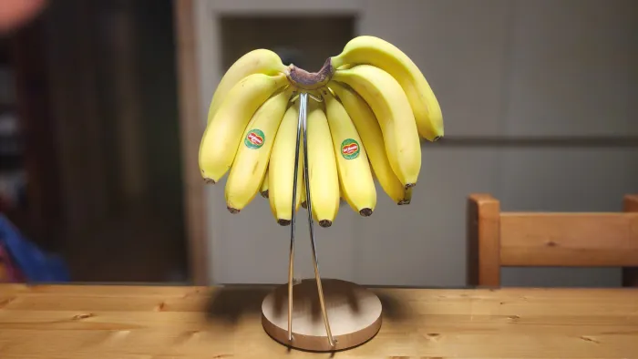 바나나 걸이에 단 모습